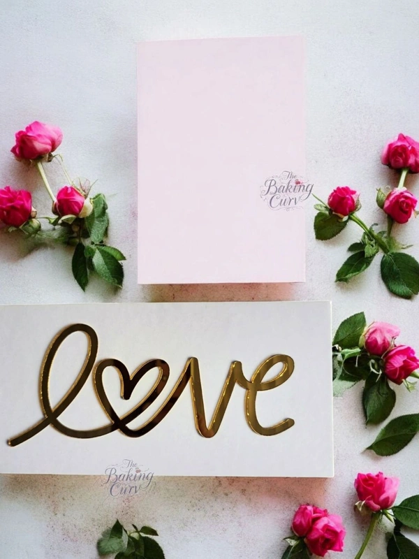 Acrylic Love Cutout Cake Topper