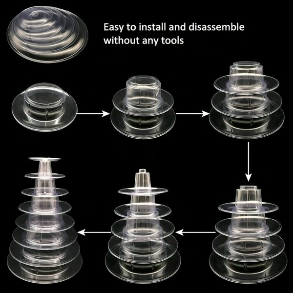 The Baking Curv Macroon Cake Holder For Event , Party 