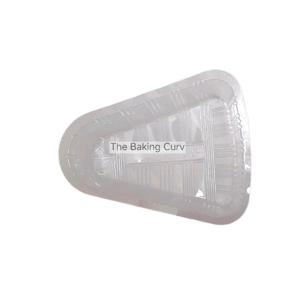 The Baking Curv 50 PCS Transparent Plastic Triangle Pastry Pacakging Tray (Size 3.8 x 3.4 Inches, Height 1.1 Inches Capacity ~100 Grams)