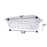 The Baking Curv 50 PCS Transparent Plastic Triangle Pastry Pacakging Tray (Size 3.8 x 3.4 Inches, Height 1.1 Inches Capacity ~100 Grams)