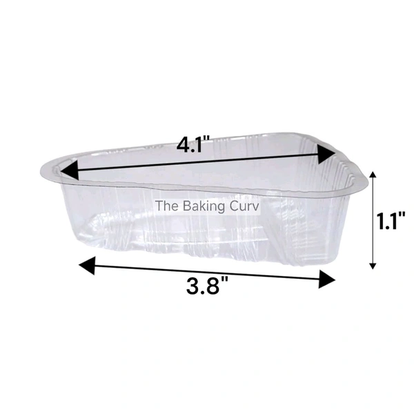 The Baking Curv 50 PCS Transparent Plastic Triangle Pastry Pacakging Tray (Size 3.8 x 3.4 Inches, Height 1.1 Inches Capacity ~100 Grams)