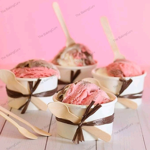 The Baking Curv Wooden Spoon Pack Of 100 (Length - 110 mm) 