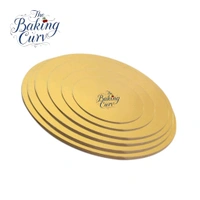 The Baking Curv Reusable Round MDF Cake Base 7x7 – Ideal for Professional Cake Presentation (Pack Of 10) - 7 Inch