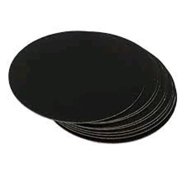 The Baking Curv Reusable Round MDF Cake Base 12x12 – Ideal for Professional Cake Presentation (Pack Of 5) - Black, 12 Inch