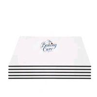 The Baking Curv Reusable Square MDF Cake Base 10x10 – Ideal for Professional Cake Presentation (Pack Of 10)  - 10 Inch, White