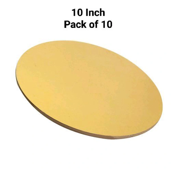 The Baking Curv Reusable Round MDF Cake Base 10x10 – Ideal for Professional Cake Presentation (Pack Of 10) - 10 Inch