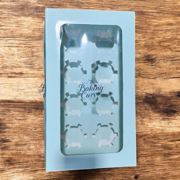 The Baking Curv 8 Cavity Cup Cake Box - Pack 5, Blue