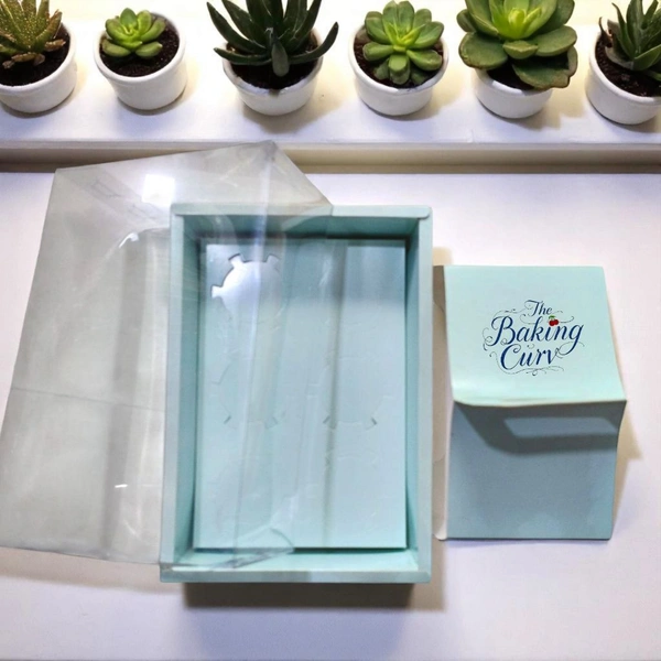 The Baking Curv 6 Cavity Cup Cake Box - Teal Green, Pack Of 5