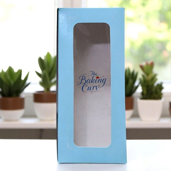 The Baking Curv 3 Cavity Cup Cake Box - Blue, Pack Of 50