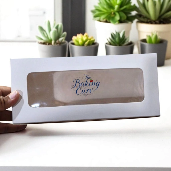 The Baking Curv 3 Cavity Cup Cake Box - White, Pack Of 10