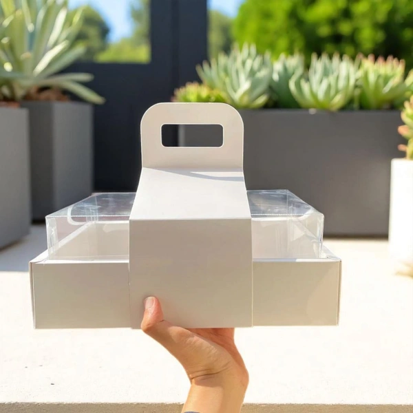 The Baking Curv 6 Cavity Cup Cake Box - White, Pack Of 25