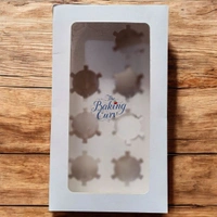 The Baking Curv 8 Cavity Cup Cake Box - Pack 5, White