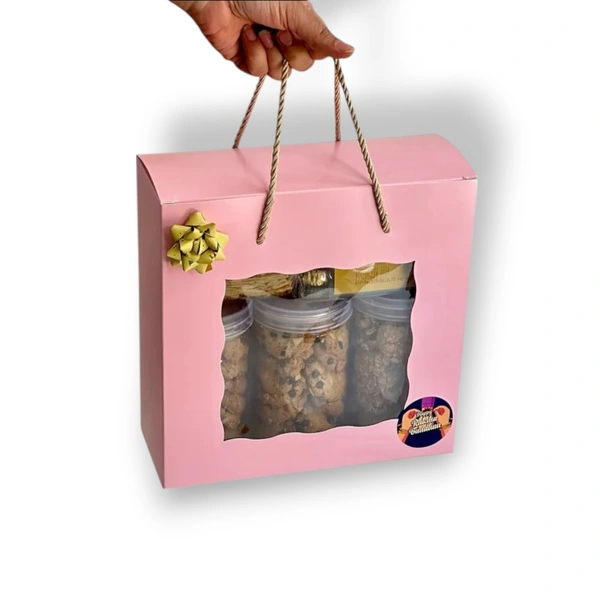 The Baking Curv  Hamper box 6x6 - 6x6, Pink, Pack Of 10