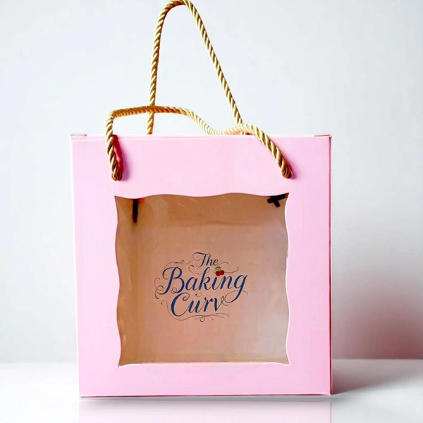 The Baking Curv  Hamper box 6x6 - 6x6, Pink, Pack Of 10