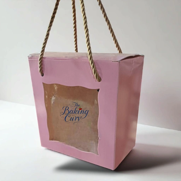 The Baking Curv  Hamper box 6x6 - 6x6, Pink, Pack Of 10