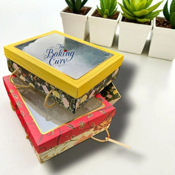 The Baking Curv "Luxury Emerald Green Foiled Hamper Box with Lace | Gift Packaging Box for Rakhi, Wedding, Festive Hampers" - Mix 30, Emerald Green