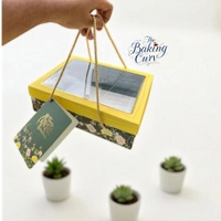 The Baking Curv "Luxury Emerald Green Foiled Hamper Box with Lace | Gift Packaging Box for Rakhi, Wedding, Festive Hampers" - Mix 30, Emerald Green