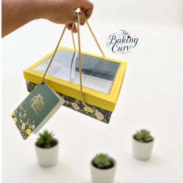 The Baking Curv "Luxury Emerald Green Foiled Hamper Box with Lace | Gift Packaging Box for Rakhi, Wedding, Festive Hampers" - Mix 30, Emerald Green