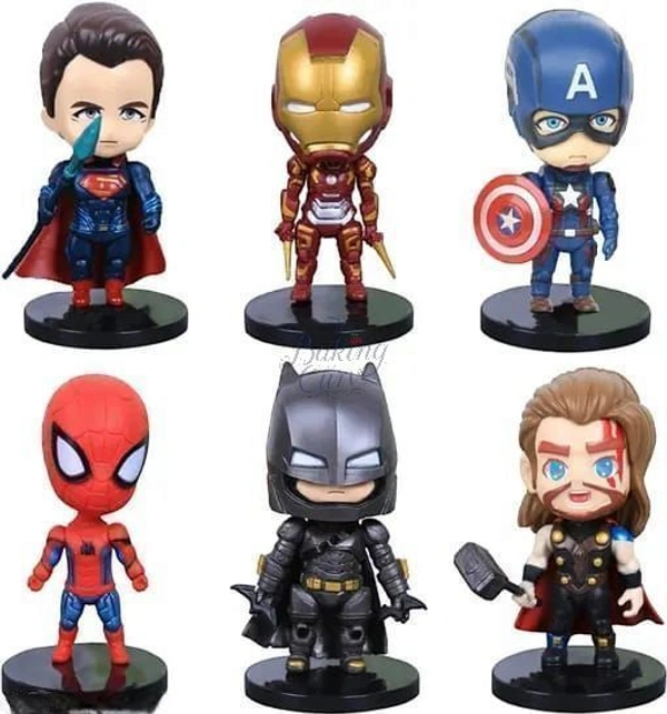 The Baking Curv Superhero Figurine Set