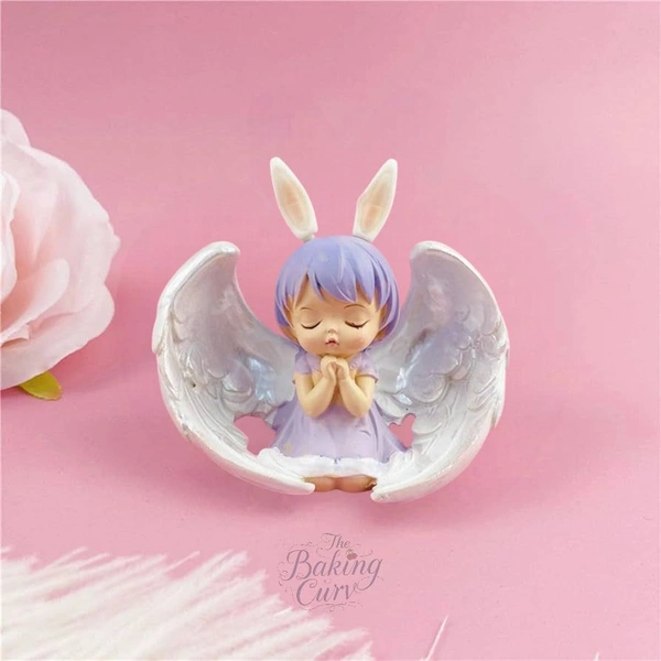 The Baking Curv Angel Bunny Girl Figurine