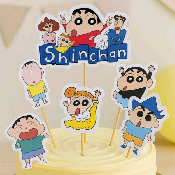 The Baking Curv Shinchan Cartoon Cake Topper Set