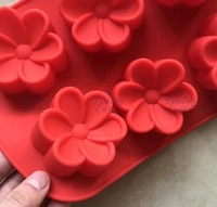 The Baking Curv Silicone Mold Plumeria Rubra Mold 6 Cavity Soap Mold Egg Flowers Silicone Molds for Cake Soap Chocolate Candy Cupcake Candle