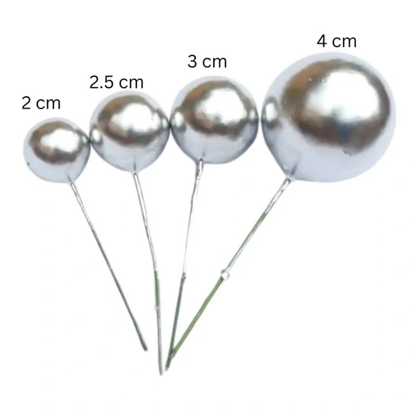 Faux Ball Silver – Decorative Balls for Cakes, Crafts & Festive Decor