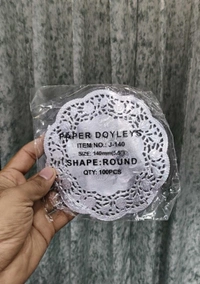 Paper Doilies | Round Placemats | Decorative Accessories | Disposable Paper Mats Silver Round (Pack of 100) - 7.5 Inch