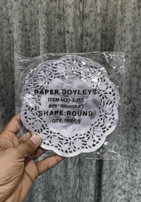 Paper Doilies | Round Placemats | Decorative Accessories | Disposable Paper Mats Silver Round (Pack of 100) - 7.5 Inch