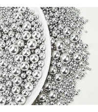 The Baking Curv Cake Topper Silver Sprinklers Mix Size (Imported Super Quality) 500Gms - 500 Gms