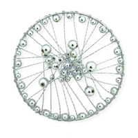 The Baking Curv Silver Pearl Crown Cake Topper – Elegant Decorative Accessory for Birthday, Baby Shower & Princess Theme Cakes