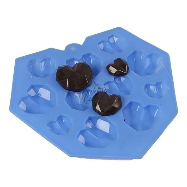 The Baking Curv Small Pinata Diamond Heart Shaped Silicone Chocolate Mould – Non-Stick, Flexible & Reusable Silicone Tray for Chocolate, Candy, Jelly & More