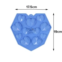 The Baking Curv Small Pinata Diamond Heart Shaped Silicone Chocolate Mould – Non-Stick, Flexible & Reusable Silicone Tray for Chocolate, Candy, Jelly & More