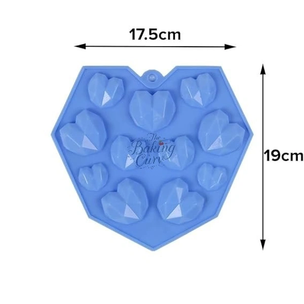 The Baking Curv Small Pinata Diamond Heart Shaped Silicone Chocolate Mould – Non-Stick, Flexible & Reusable Silicone Tray for Chocolate, Candy, Jelly & More