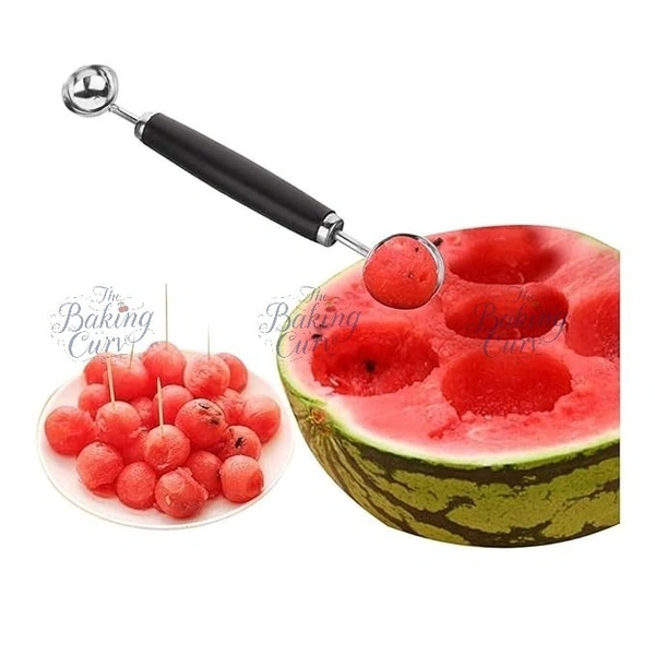The Baking Curv Steel Double end Scoop Melon Baller Melon Fruit Baller Scoop