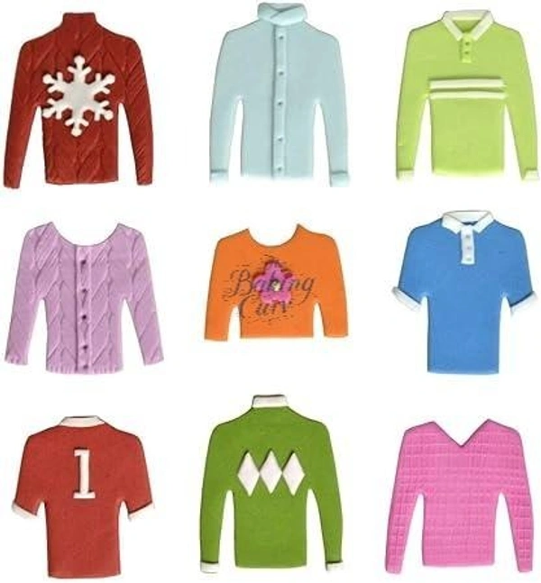 "Jumper Cookie Cutter – Sweater Shaped Plastic Mold for Holiday Baking & Crafts"