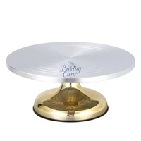 The Baking Curv Premium Aluminum & Steel Cake Turntable – Smooth Rotating Stand for Cake Decoration & Icing