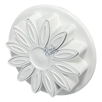 "Veined Sunflower & Daisy Cutter Set – Pack of 3 Plastic Flower Molds for Fondant, Cookies & Crafts"