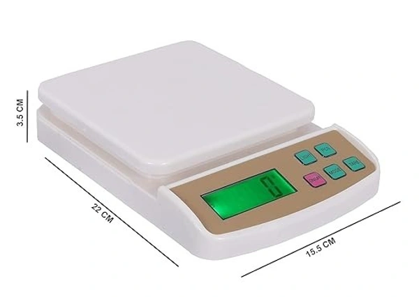 The Baking Curv Digital Kitchen Weighing Scale (SF 400-A) – Compact, High-Precision Weight Machine for Cooking, Baking & Dieting (Up to 10kg)