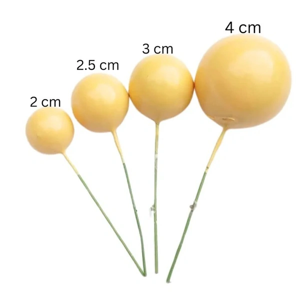 Faux Ball Yellow – Decorative Balls for Cakes, Crafts & Festive Decor