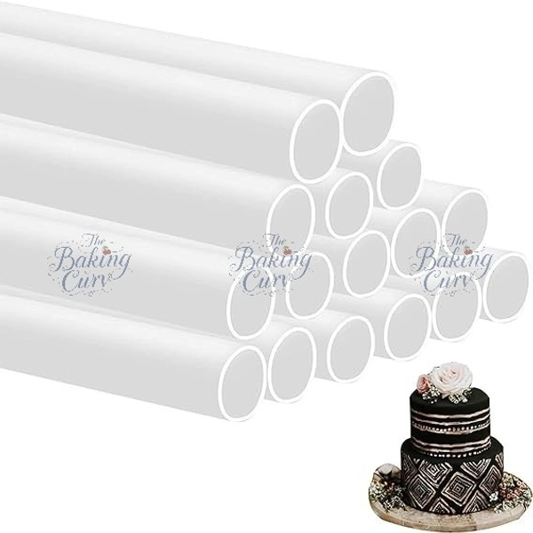 The Baking Curv 8Pcs Plastic Cake Dowels Rods for Tiered Cake Construction, 30CM*1CM