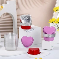 The Baking Curv Direct Baking Heart Shape Foil Container - Pack of 10, Red