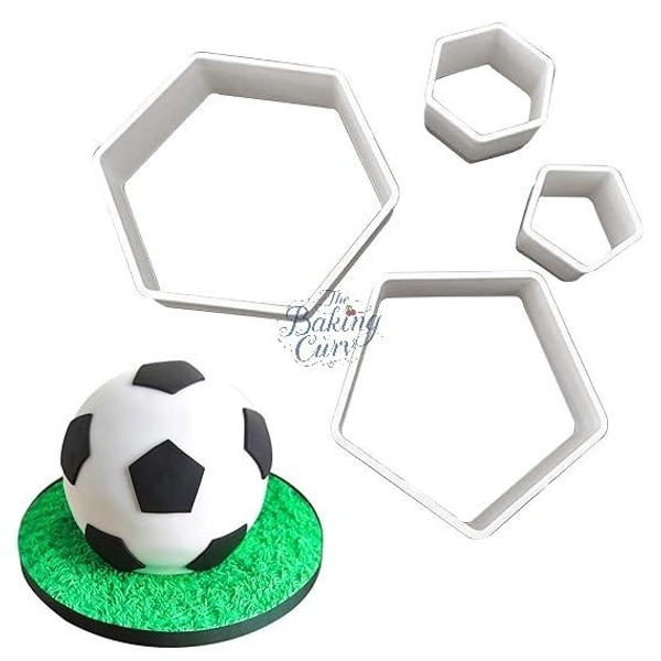 "Football Cookie Cutter Set – 4 Pcs Sports-Themed Fondant & Cookie Molds"