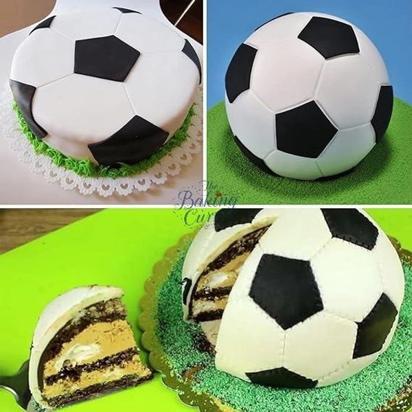 "Football Cookie Cutter Set – 4 Pcs Sports-Themed Fondant & Cookie Molds"