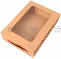 The Baking Curv Kraft 6 Brownie Box  - Pack of 10