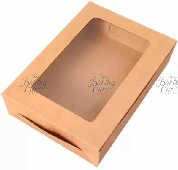 The Baking Curv Kraft 6 Brownie Box  - Pack of 10