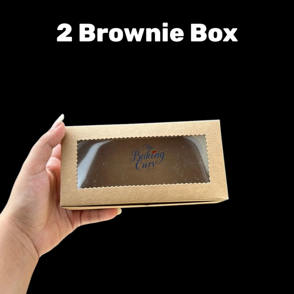 The Baking Curv Kraft 2 Brownie Box  - Pack of 10