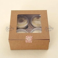 The Baking Curv Kraft 4 Brownie Box  - Pack of 10