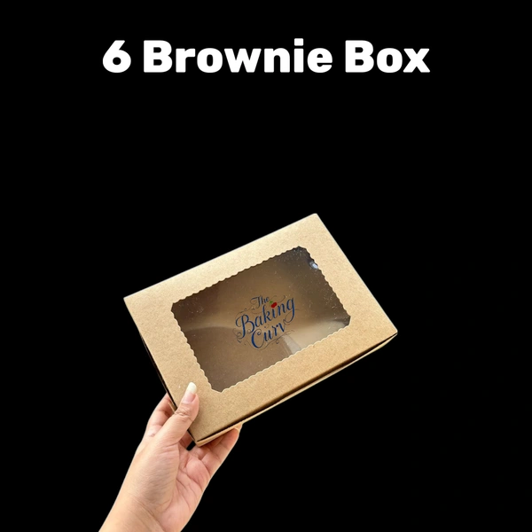 The Baking Curv Kraft 6 Brownie Box  - Pack of 10