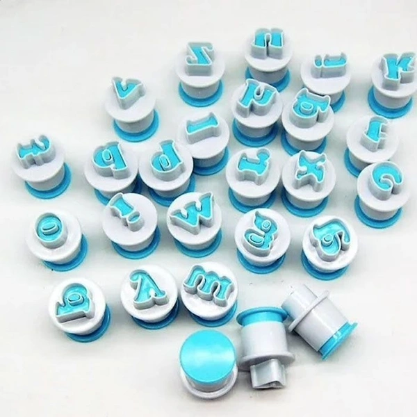 The Baking Curv Lowercase Alphabet Fondant Cutter Set – A to Z Letters for Cake Decorating & Baking Crafts